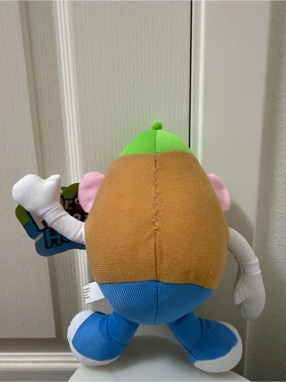 Mr. Potato Plush Toy with Green Hat and Red Nose